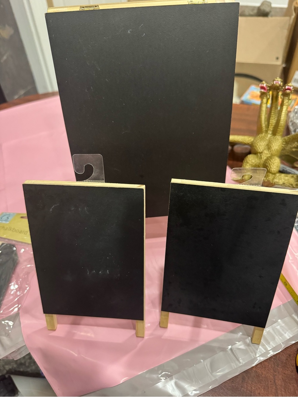 Chalkboard Easel Set - Blackboard and whiteboard.. Four piece set. (C1-26)